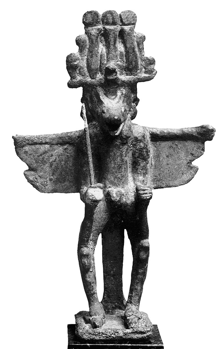 Composite Egyptian figure of Amen-Re with a human and divine form joined in one object